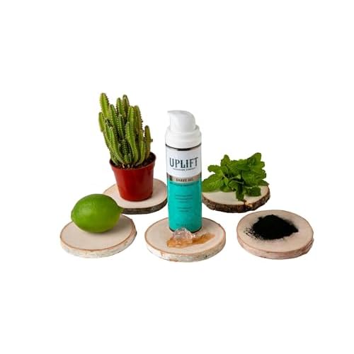 Uplift Provisions Clear Shaving Gel for Men & Women - Infused with Plant Extracts for an Ultra-Smooth Shave, Leaving Skin Hydrated, Velvety Soft, and Free from Redness and Irritation, 5 oz.