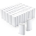 Wesiti 50 Pcs Plastic Empty Deodorant Containers 1/2 oz Travel Deodorant 15ml Refillable Containers Tubes Oval Lip Balm Tubes for Lip Balm DIY, White