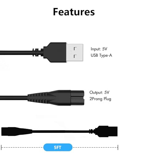 for Wahl 9649 Charger Cord Charging Cord Compatible with Wahl Cordless Hair Clipper Model 9649 9649P Charger