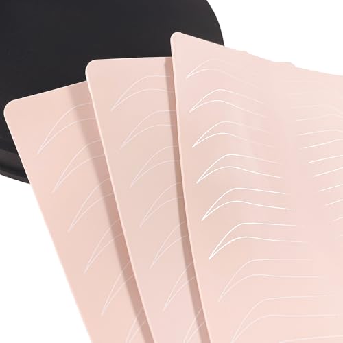 5PCS Double Sides Silicone Practice Skin Permanent Makeup Tattoo Microblading Microshading Practice Fake Skins for Tattooing Brows Ombre Eyebrows Tattoos