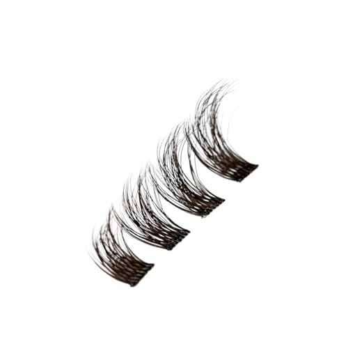 PRO Extend Lash System | 48 Brown Lash Clusters in 4 lenghts: 10mm 12mm 14mm 16mm | Flat-Band All-Day Comfort | DIY Lash Extensions (BN1 | BROWN NATURAL)