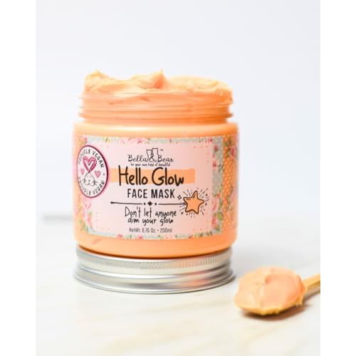 Bella & Bear Hello Glow Face Mask for refining and brightening - Vegan - 6.7oz