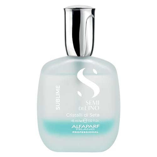 Alfaparf Milano Semi Di Lino Sublime Cristalli Di Seta Finishing Smoothing Serum for Fine Hair - Provides Shine and Protection - Professional Salon Quality - 1.52 fl. oz.