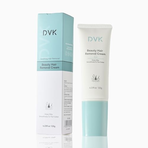 DVK Hair Removal Cream, 4.23 fl oz, Silky Smoothness, Hairfree, Waxing Kit, Shaving Foam, Skincare, Painless