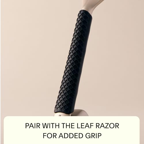 Leaf Shave | The Leaf Razor Grip Sleeve, Black - Silicone Razor Handle Grip
