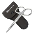 Rounded Stainless Steel Small Facial Hair Scissors, 3.7 Inches - Rounded Tip Scissors for Nose Hair, Mustache, Beard, Eyebrows, Eyelashes & Baby Nails