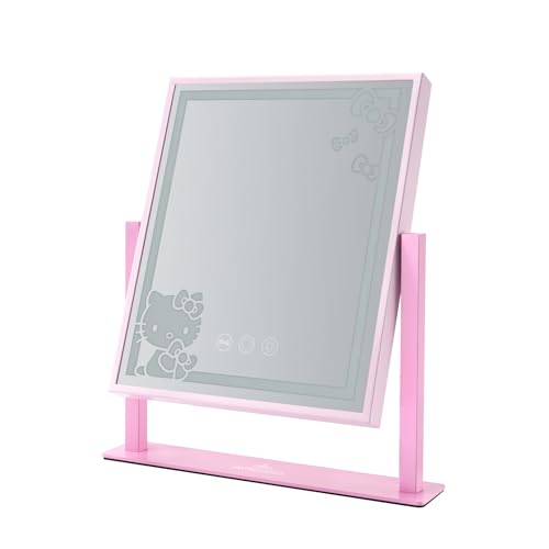 Impressions Vanity Hello Kitty Pretty Pink Tri Tone Led Makeup Mirror, Stylish Mirror with Lights and, Ideal for Your Vanity Desk or Travel Setup
