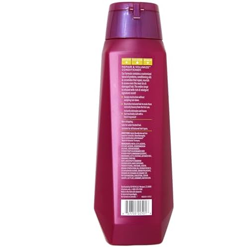 INFUSIUM Shampoo & Conditioner Repair & Volumize, Repair/Nourish/Renew, with Collagen, Building Peptides & Hyaluronic Acid for Dry & Damaged Hair, 13.5 FL OZ (400 mL) Per Bottle - One Set