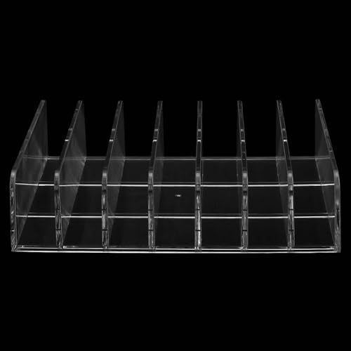 SEUNMUK 4 Pack Acrylic Eyeshadow Makeup Palette Organizer, 7 Section Clear Makeup Palette Holder, Eyeshadow Palette Display Stand for Blush, Concealer