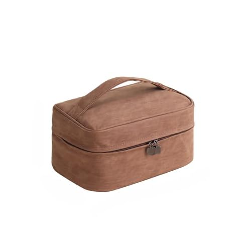 Cosmetic Bag for Women, Large Makeup Bag with Detachable Small Bag, Waterproof Makeup Pouch with Handle & Multiple Compartments, Smooth Zippers, Easy to Clean, Built to Last for Home, Travel