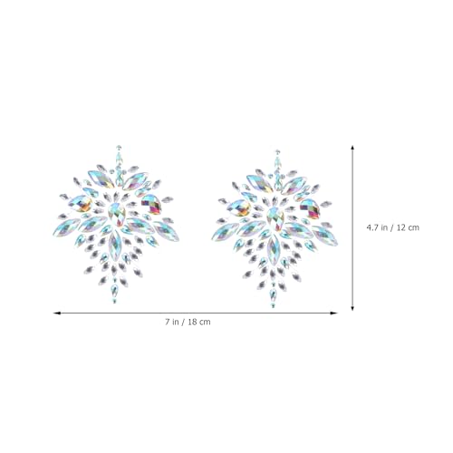 Rhinestone Face Gems Body Jewelry Stickers Rhinestone Women Bra Breast Pasties Carnival Party Body Stickers
