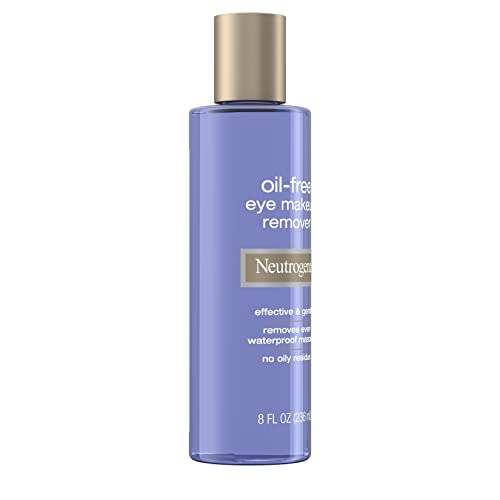 Neutrogena Gentle Oil-Free Eye Makeup Remover & Cleanser for Sensitive Eyes, Dissolves Waterproof Mascara, Dermatologist & Ophthalmologist Tested, 8 fl. oz (Pack of 2)