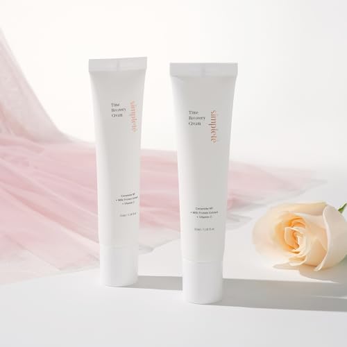 Simplete Face Cream Moisturizer Skin - Night and Day Hydrating Lotion, Time Intense Age Recovery, Redness and Oil Control, Gentle Care for Dry, for Sensitive Skin, Anti-Aging Formula 35ml