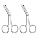 2pcs Stainless Steel Eyebrow Tweezers for Women Handle Shaped Angled Tweezers Flat Tip Hair Plucker for Eyebrow Trimming and Shaping, Face Hair Tools for Women
