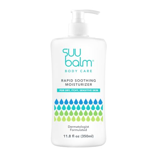 Suu Balm Intense Itch Relief Cream, Anti Itch Lotion for Sensitive Skin, Eczema, Psoriasis & Extreme, Very Severe & Dry Skin, Derm Formula, Menthol & Ceramides, 11.83 fl oz