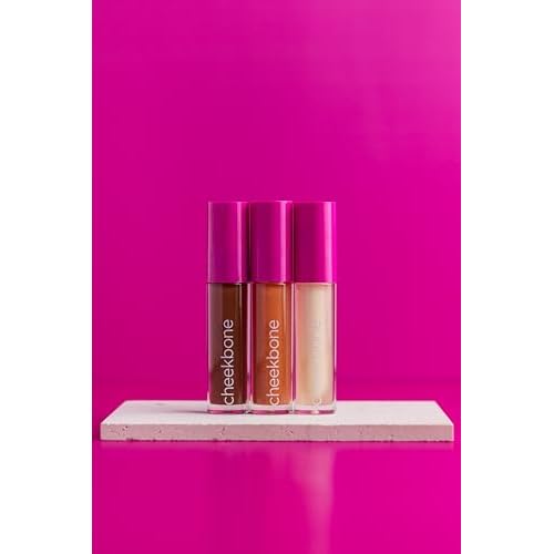 Cheekbone Calm Healing Lip Oil, Hydrating Lip Treatment with Hyaluronic Acid, Peach extract and Peppermint Oil, Non-Sticky Gloss Finish, Vegan & Cruelty-Free, 0.15 fl oz.