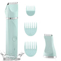 Bikini Trimmer Women,Electric Razor for Pubic Hair Women's Foil Shaver Rechargeable Shaver Removal with Snap-in Ceramic Blades,IP7X Waterproof,Wet and Dry Use,Green
