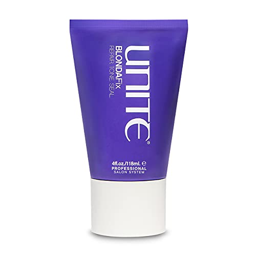 UNITE Hair ? BLONDA Fix ? Ultra-Violet Repair Treatment to Tone, Strengthen & Brighten Blonde, Gray & Highlighted Hair ? Reduces Brass & Damage ? 4 Fl Oz