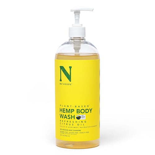 Dr. Natural Hemp Body Wash - Natural for Sensitive Skin - Moisturizing - Anti-Aging and Acne Reduction - Citrus Oil - 32 oz