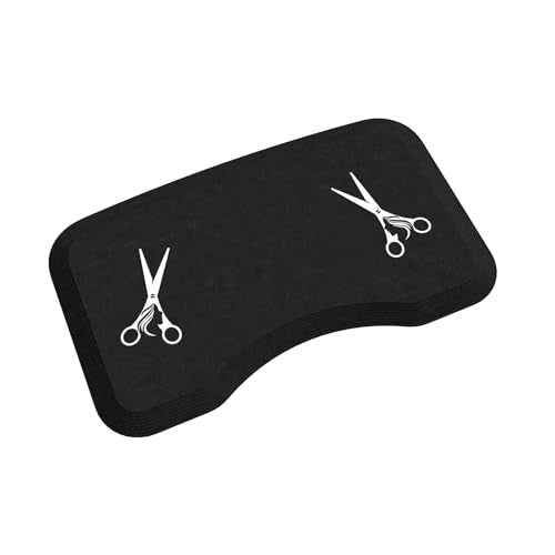 Anti Fatigue Salon Mat for Hair Stylist Anti-Slip Antique Series Salon & Barber Shop Chair Floor Mat (17''x32'' x 5/8'',Scissors)