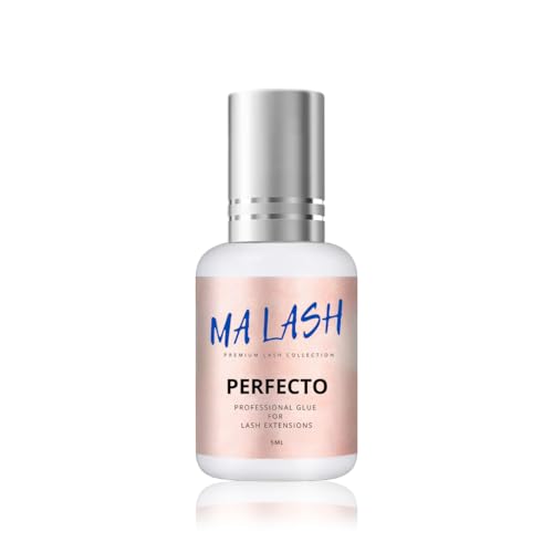 Perfecto Eyelash Extension Adhesive ? 5ml (0.17 fl. oz) ? Ultra-Fast 0.3-0.5 Sec Drying ? 8 Weeks Retention ? Black Adhesive for Lash Extensions (Perfecto)