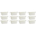 Juvale Canvas Makeup Bag - 12 Pack, 11.75 x 5.5 In, White Cotton - Travel Cosmetic & Toiletry Pouches with Zipper - Blank DIY Canvas Pouches for Crafting & Bridesmaid Gifts