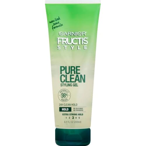 Garnier Fructis Style Pure Clean Styling Gel 6.8 Fl Oz, 1 Count, (Packaging May Vary) (Pack of 2)