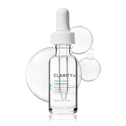 ClarityRx Take It Easy Calming Face Serum, Natural Plant-Based Anti-Redness Treatment for Sensitive Skin & Rosacea