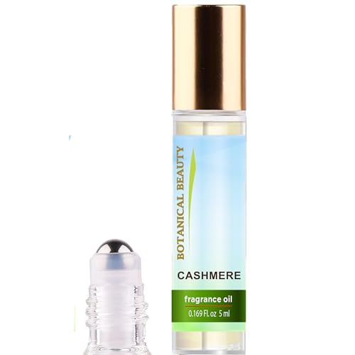 Botanical Beauty CASHMERE FRAGRANCE OIL ROLL-ON 0.169 FL OZ (5 ML) Rollerball Perfume, Alcohol-Free, Long Lasting