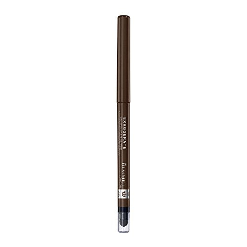 Rimmel London Exaggerate Waterproof Eye Definer Eyeliner Set, 263 Starlit Black & 212 Rich Brown, Highly Pigmented, Built-In Smudger, 0.01oz Each