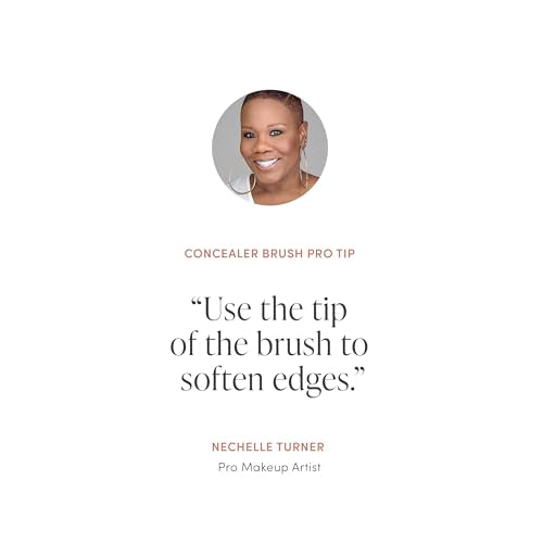 jane iredale Pro Series Concealer Brush, Small, Angled Cosmetic Brush Applies, Blends, and Diffuses Cream & Liquid Makeup, Vegan, Cruelty Free