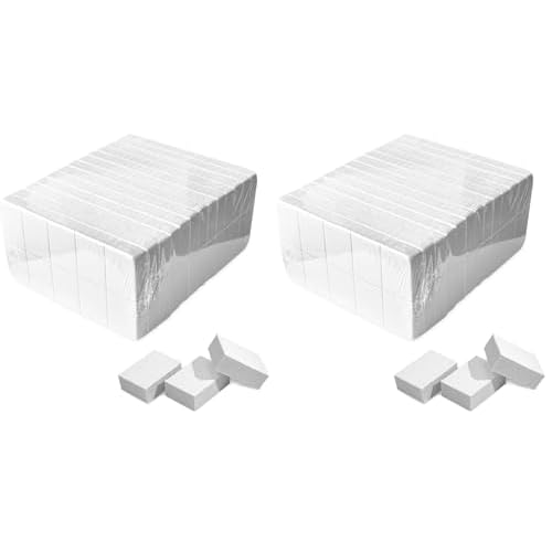 Karlash Nail Mini White Buffer Block File 80/100 Grit 2 Sided (130pc White) (Pack of 2)