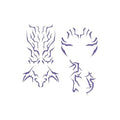 Women Cosplay Temporary Tattoos Purple Tattoos Stickers Prop Anime Cosplay Accessories