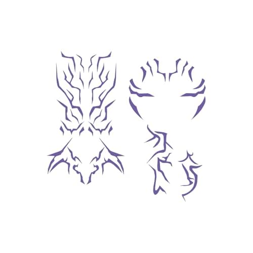 Women Cosplay Temporary Tattoos Purple Tattoos Stickers Prop Anime Cosplay Accessories