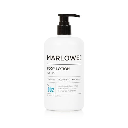 MARLOWE. Men's Body Lotion & Beard Oil Bundle ? Hydrating Moisturizer with Aloe Vera + Conditioning Softener with Natural Oils