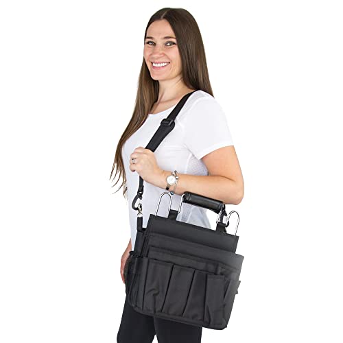 Open Hair Stylist Case ? Sturdy Metal Frame Hairdresser Bag ? Cosmetology Organizer for Hair Stylists ? Hair Styling Tool Bag and Storage Organizer