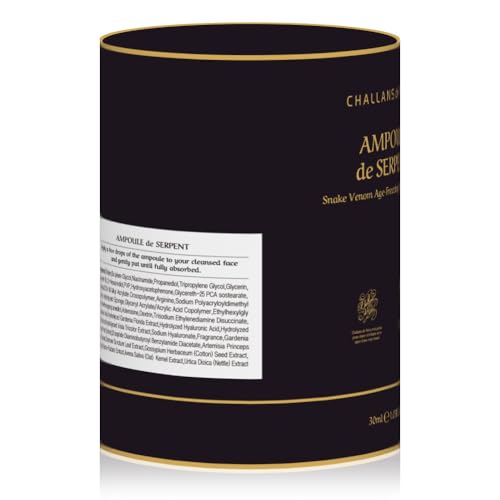 [CHALLANS de PARIS] Ampoule de SERPENT ? Freshly-Activated Peptide Serum with SYN-AKE (10,000 ppm) | Age-Defying, Firming & Smoothing, Lightweight Watery, Dual-Chamber, Korean Skincare, 1.23 fl oz