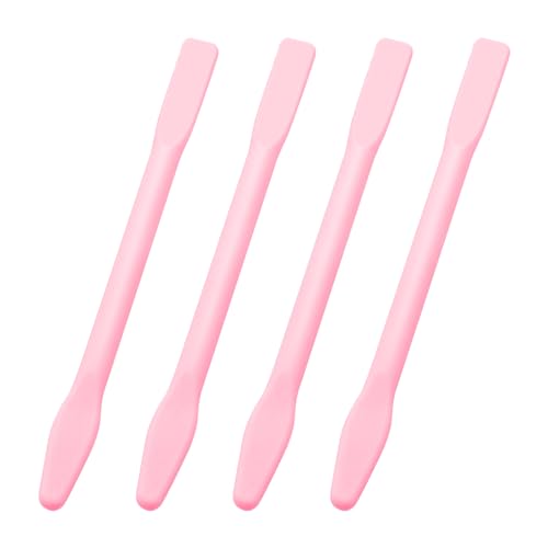 4 Pack Eyebrow Wax Sticks Non-Stick Wax Spatula Silicone Eyebrow Wax Stick Waxing Applicator Reusable Hard Wax Sticks For Home Salon Body Use Pink