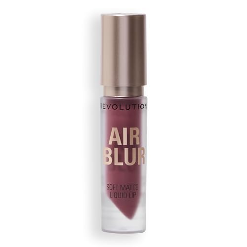 Revolution Beauty London, Air Blur Matte Liquid Lipstick, Long-Lasting Lip Color, Face Makeup, Vegan & Cruelty-Free, Black Cherry Cool-Toned Mauve, 0.11 fl oz