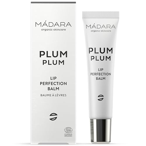 MADARA PLUM PLUM Lip Perfection Balm ? 15ml Natural Moisturizing Lip Balm with Shea Butter, Jojoba & Plum Oil ? Lip Balm for Dry, Chapped Lips ? Hydrating & Nourishing