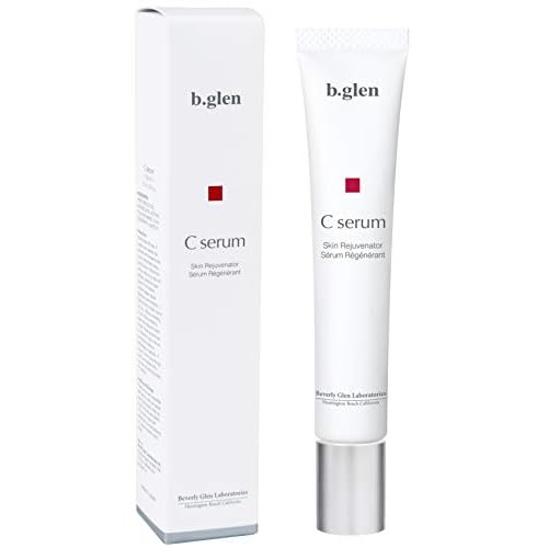 b.glen Pure Vitamin C serum for Face, Japanese Skincare with Ascorbic Acid, Smoother-Looking Pores, Brighter Skin, Anti-Wrinkles, Fade Acne scars, and Redness 0.51 fl oz