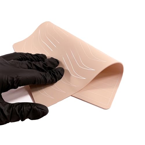 5PCS Double Sides Silicone Practice Skin Permanent Makeup Tattoo Microblading Microshading Practice Fake Skins for Tattooing Brows Ombre Eyebrows Tattoos