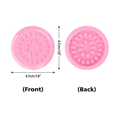 G2PLUS False Eyelashes Glue Holders, 100 PCS Disposable Eyelash Tray, Pink Plastic Glue Pallet Pad for Lash Extensions