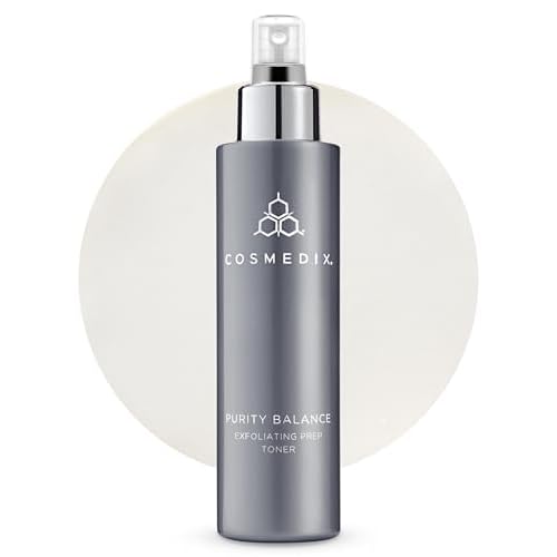 COSMEDIX Purity Balance Exfoliating Prep Face Toner - Hydrating Facial Toner for Acne-Prone Skin, Fine Lines & Wrinkles - Deep Cleansing Skin Care for Brighter & Fresh-Looking Skin, Gluten Free