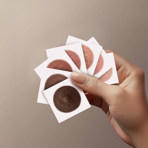 TataTattoos Temporary Realistic Nipple/Areola Tattoos ? Non-Surgical for Mastectomy Recovery ? for Post Breast Cancer Surgery (Cream, Medium (Pack of 4))
