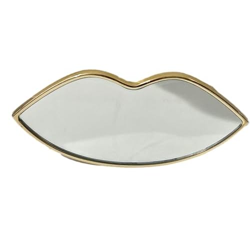 Yves Saint Laurent Small RED KISS Lips Beauty YSL Mirror Compact Makeup Fashion Mirror (4" L x 2" H) - 9478
