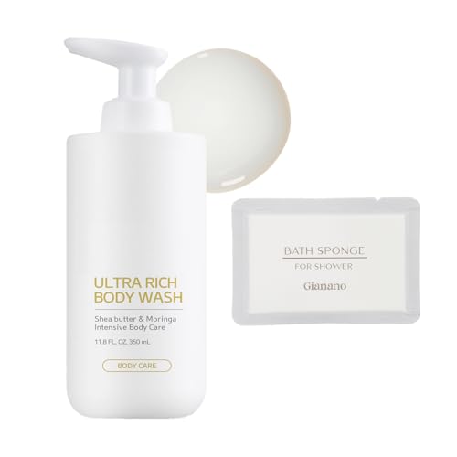 Moisturizing & Refreshing soft Foaming Body Wash, For A.t.o.m.y Rich Body Wash, 11.8 fl oz (350ml) /1 Body sponge