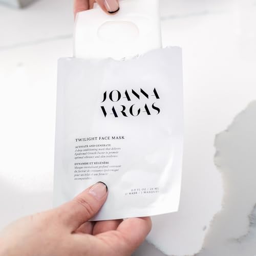 Joanna Vargas Twilight Face Mask - Hydrating Face Masks with Epidermal Growth Factor & Niacinamide - Soothing Facial Masks for Women - Repairing Sheet Mask for Enhanced Skin Barrier - Single Sheet