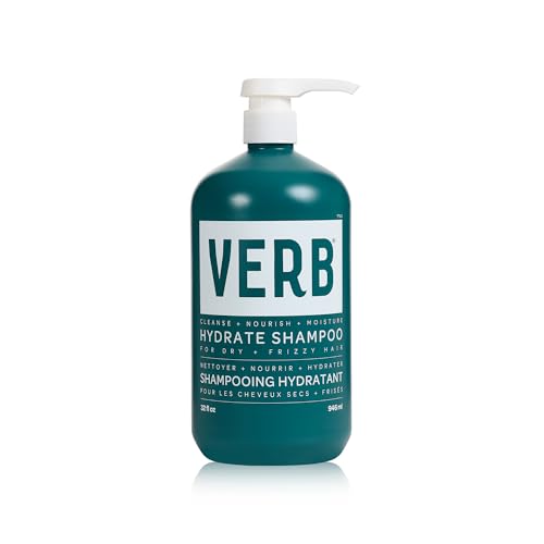 VERB Hydrate Shampoo - Cleanse Dry + Frizzy Hair - Smooth + Reduce Frizz - Amber + Warm Jasmine Scent