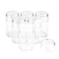 6 Pcs Plastic Loose Powder Jar 10g Clear Refillable Face Powder Case Cosmetic Sample Pots Bottles Eyeshow Powder Box Concealer Powder Sifter Container with 12 Holes (clear lid)